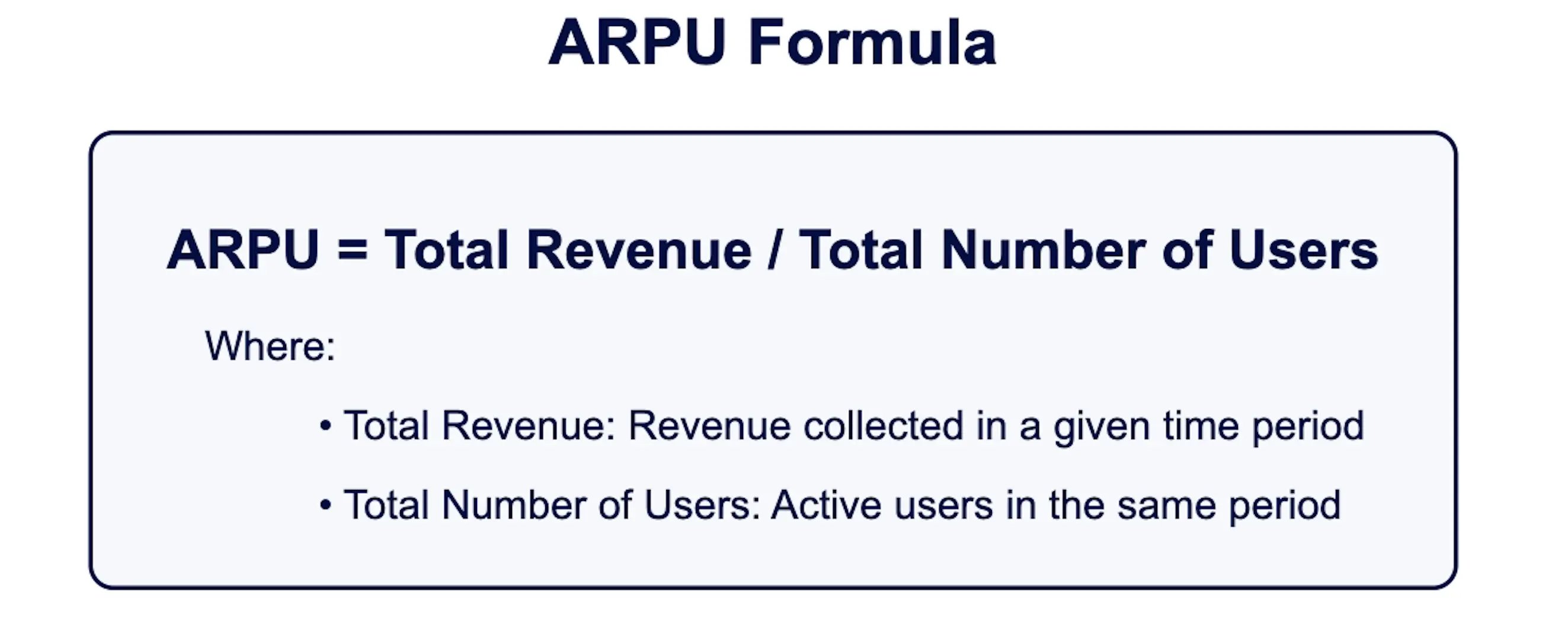 ARPU calculation formula