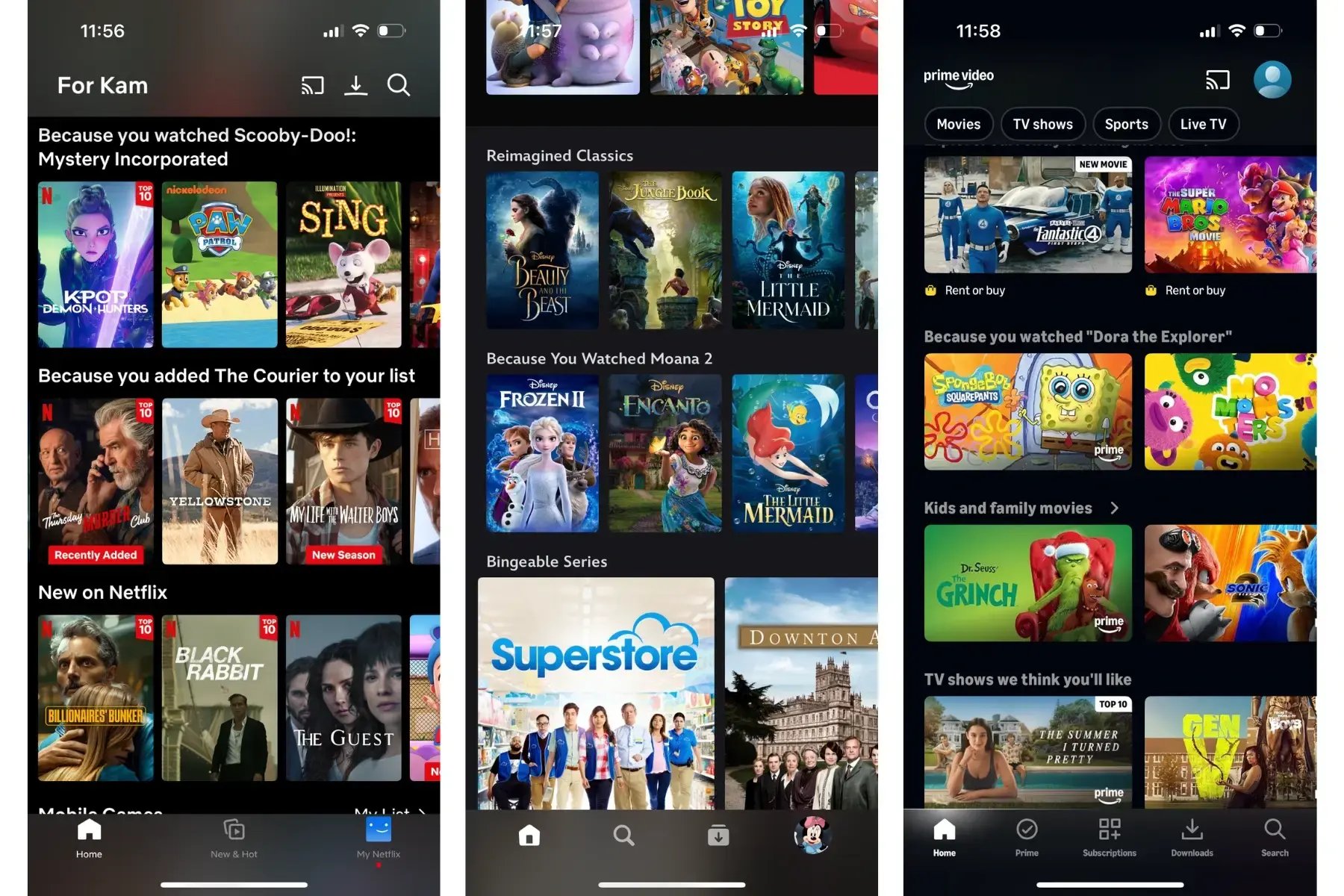 disney plus netflix prime offer personalization