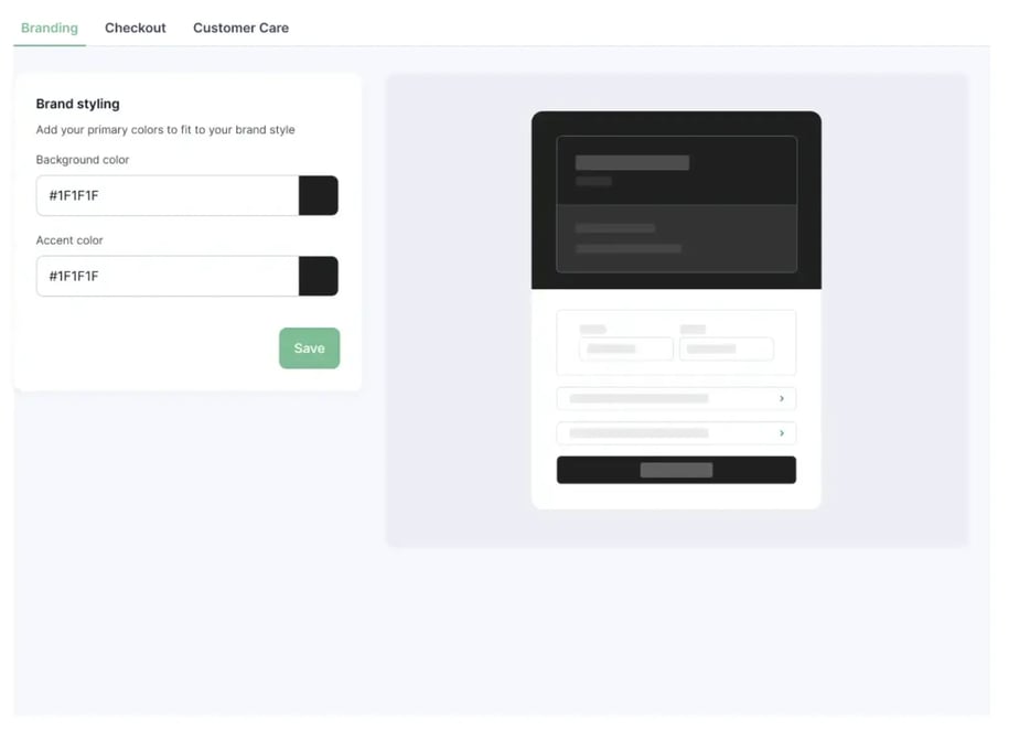 hosted widgets checkout customization