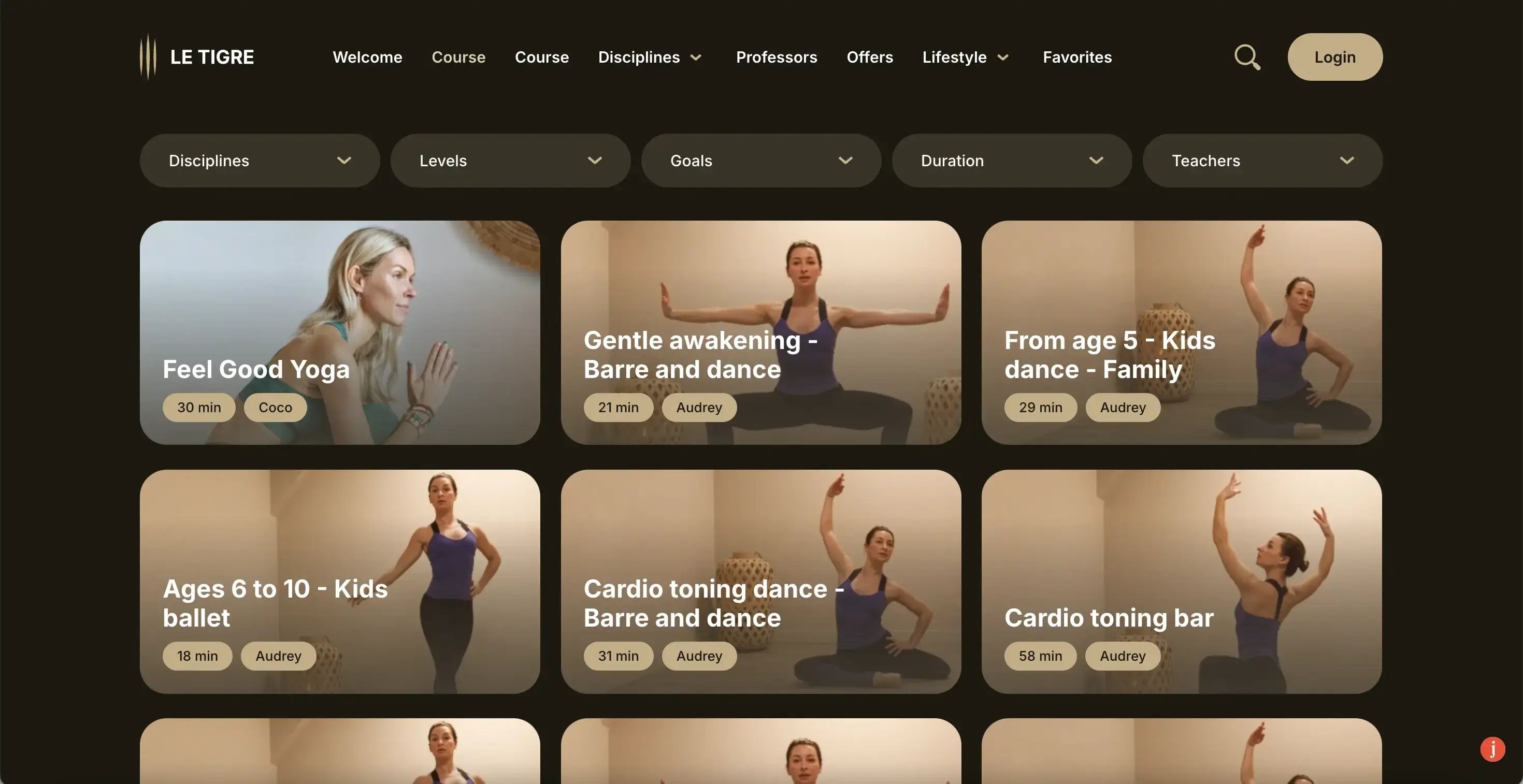 le tigre yoga platform