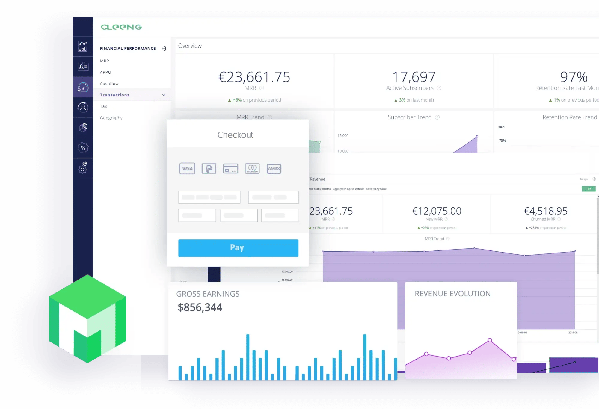 merchant of record dashboard view cleeng